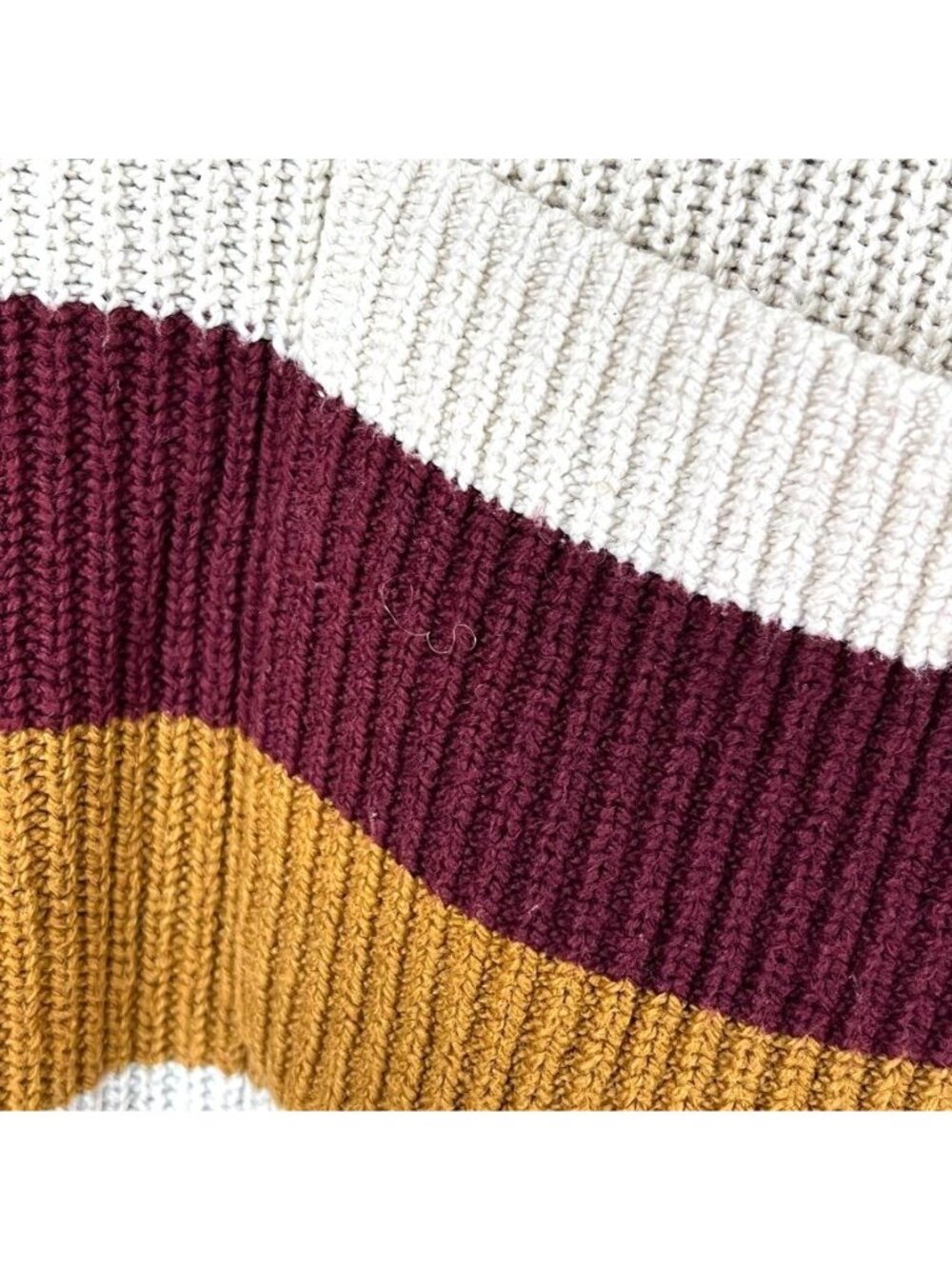 Madewell Walton Stripe Sweater Womens Sz S Cotton Blend Oversized Boxy Knit - Picture 3 of 8